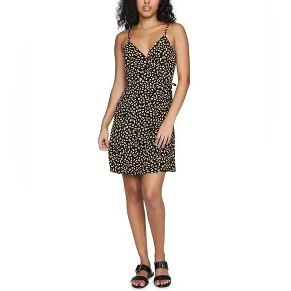 Sanctuary Wrap It Up Tank Dress Sundress in Modern Spots Animal Print Size Small - Picture 1 of 8